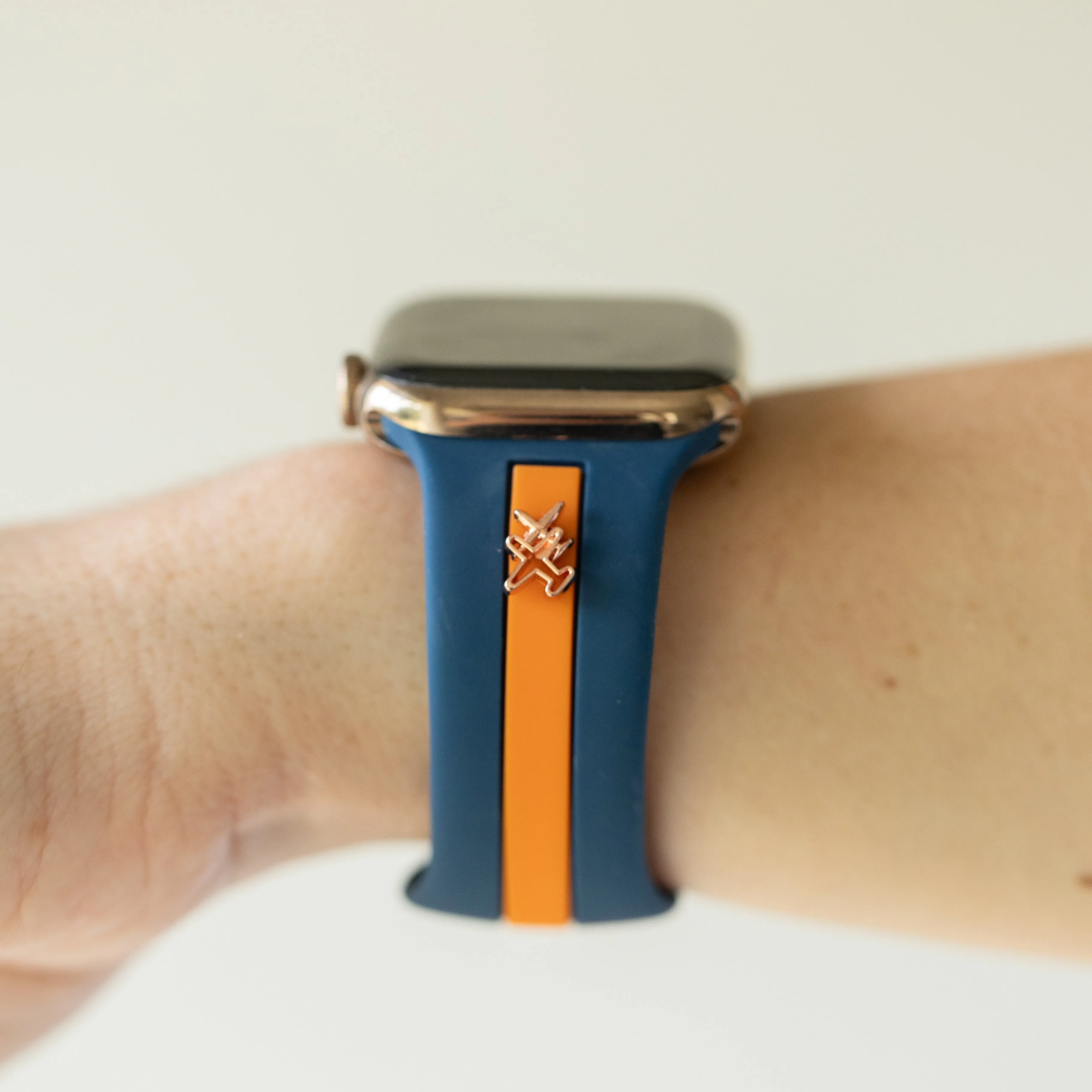 Skye Blue & Orange Smart Watch Band