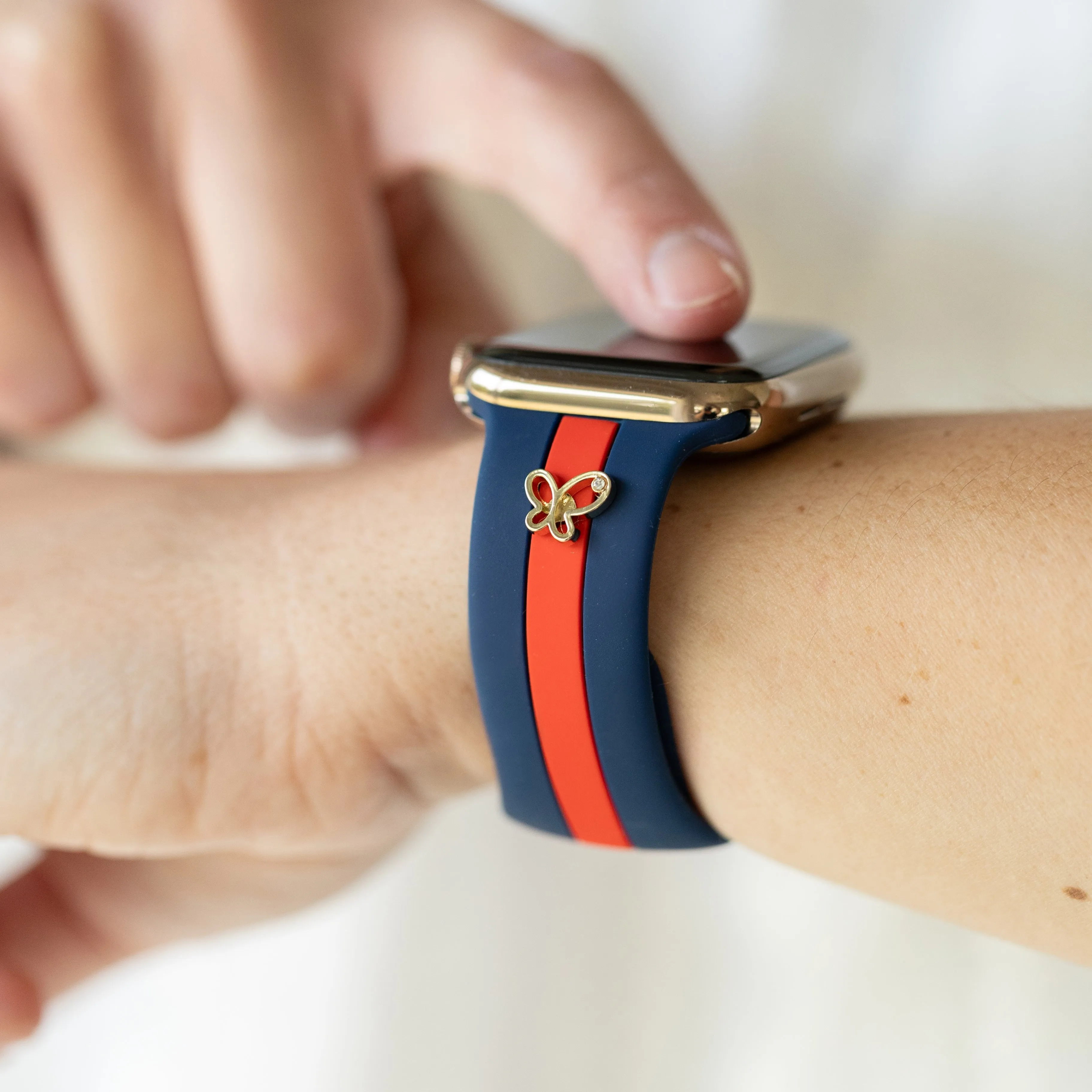 Skye Blue & Red Smart Watch Band