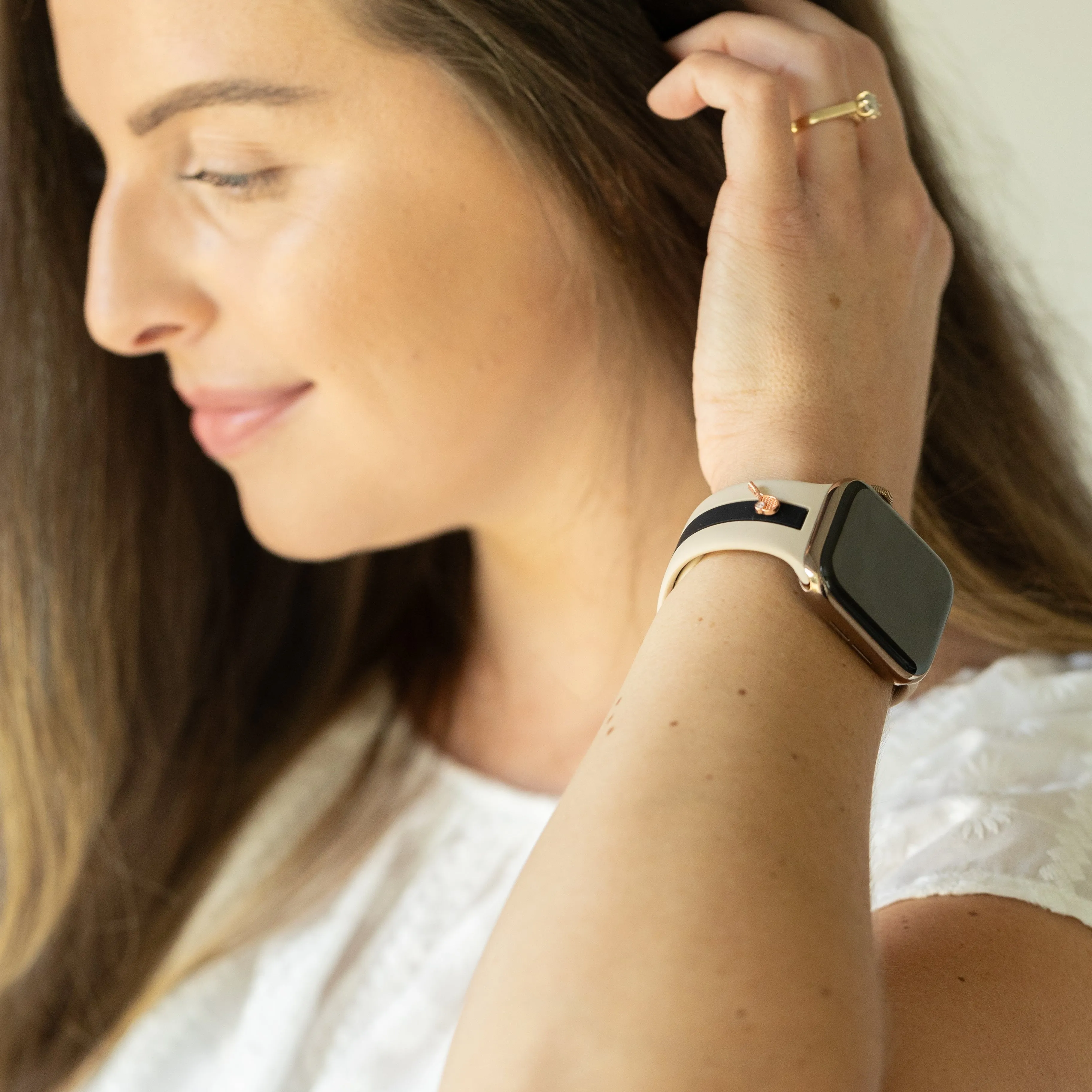 Skye Nude Sand & Black Smart Watch Band