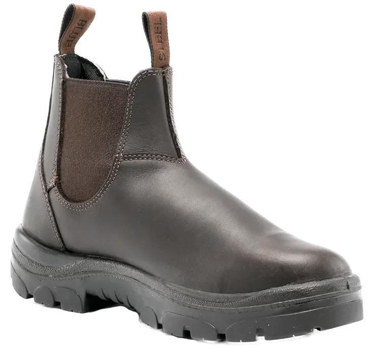 Steel Blue Mens Hobart Elastic Side Steel Cap Boots