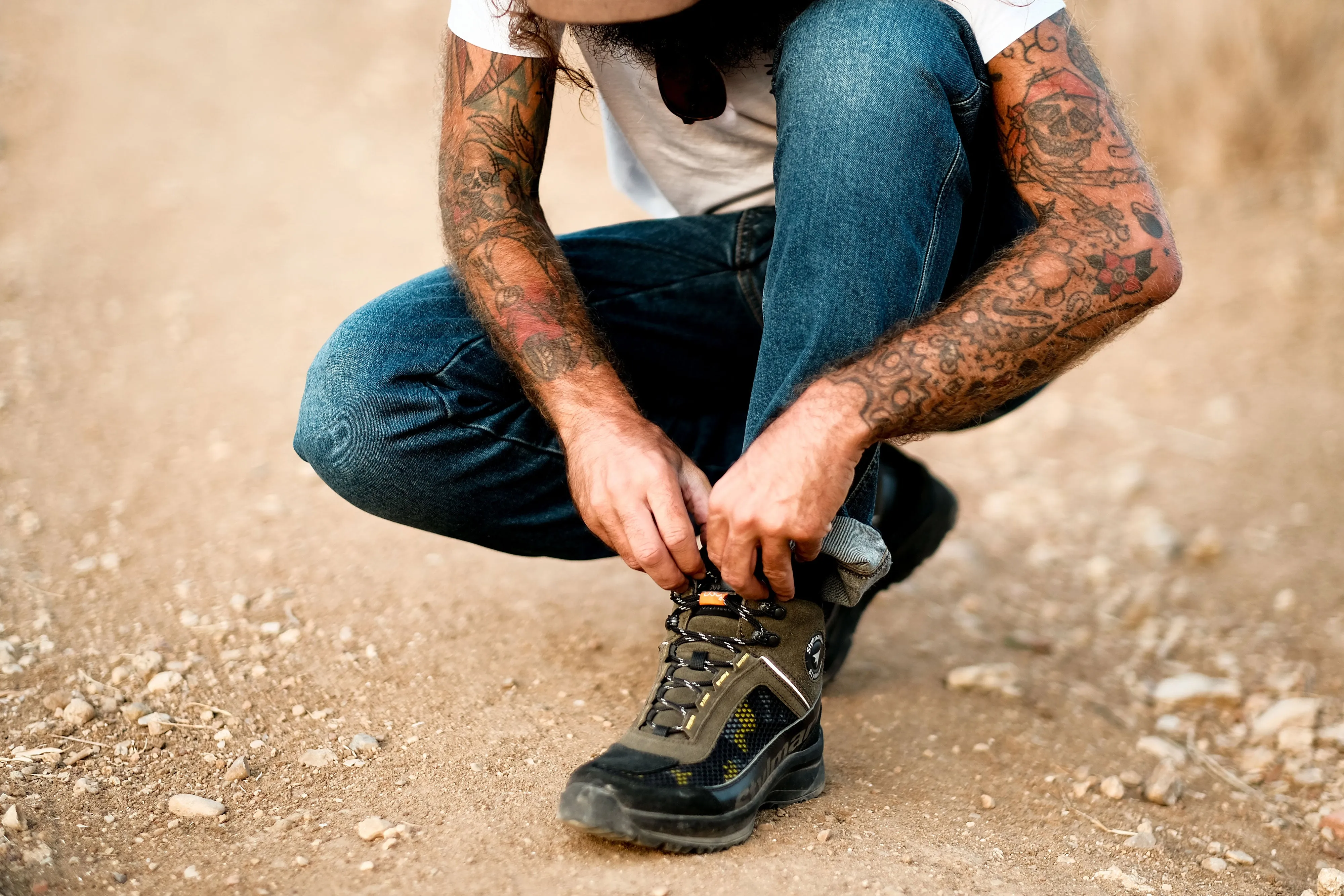 Stylmartin Vertigo Air Adventure Boot Motorcycle Boots in Mud