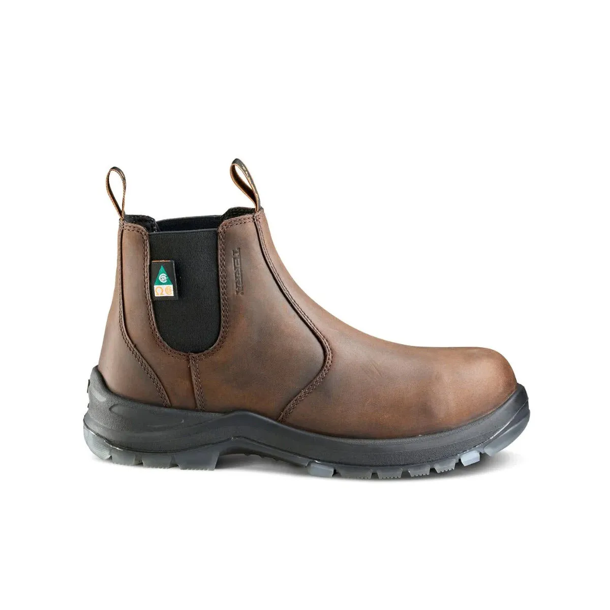 TERRA COMPOSITE TOE MURPHY WATERPROOF CHELSEA BOOTS DARK BROWN - MENS