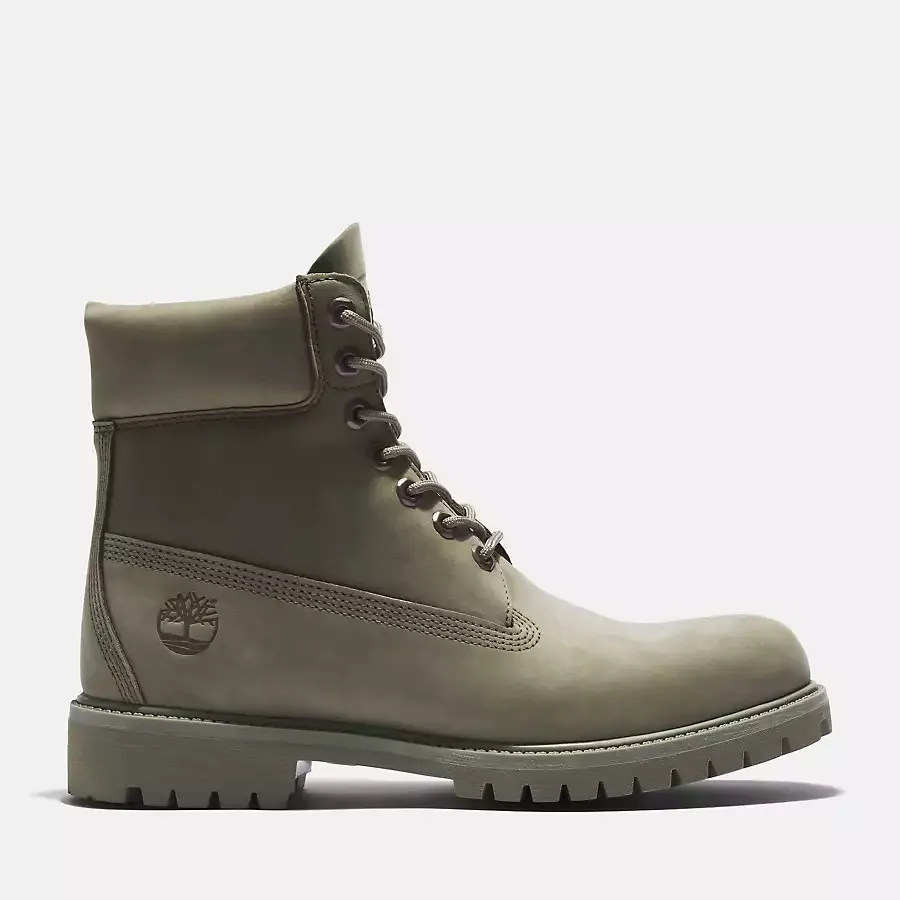 Timberland Men's Premium 6-Inch Waterproof Boots Shoes - Dark Green Nubuck