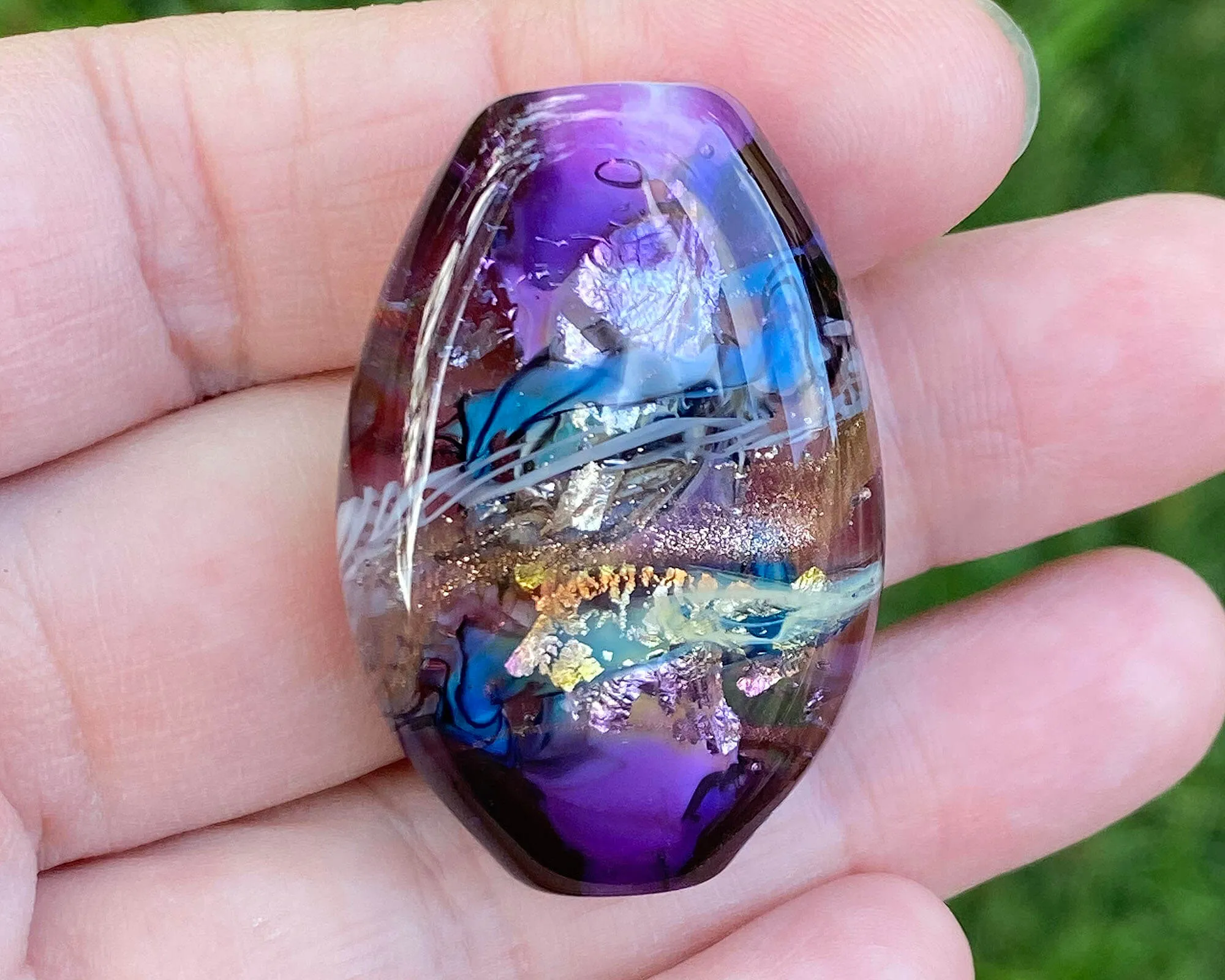 Violet Serendipity Lampwork Focal Bead SRA