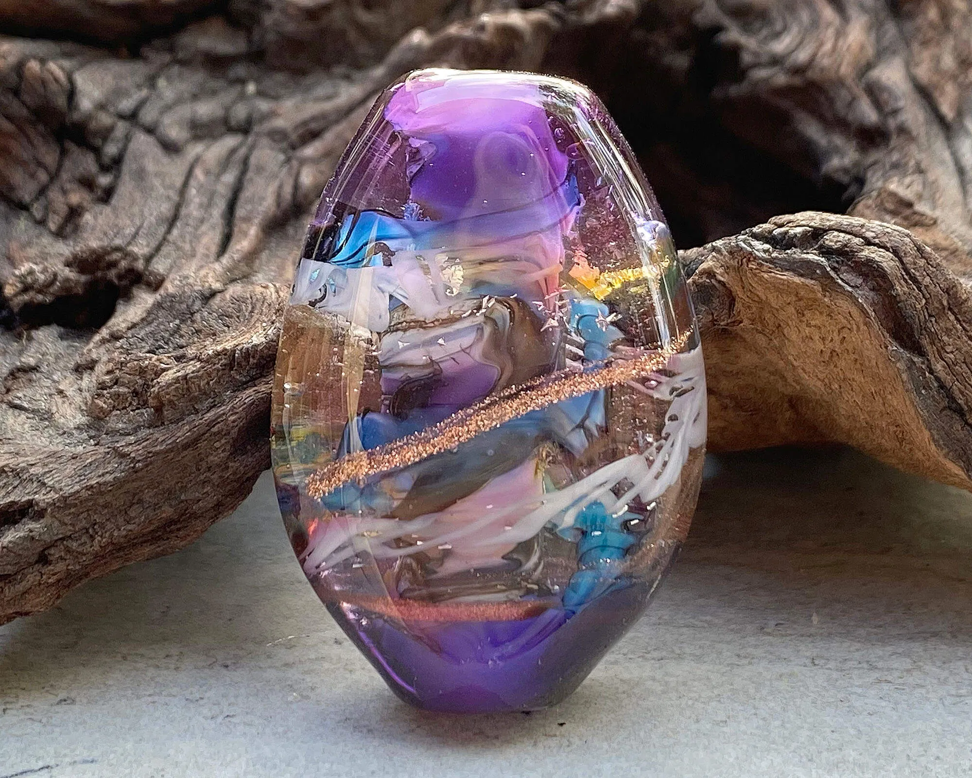 Violet Serendipity Lampwork Focal Bead SRA