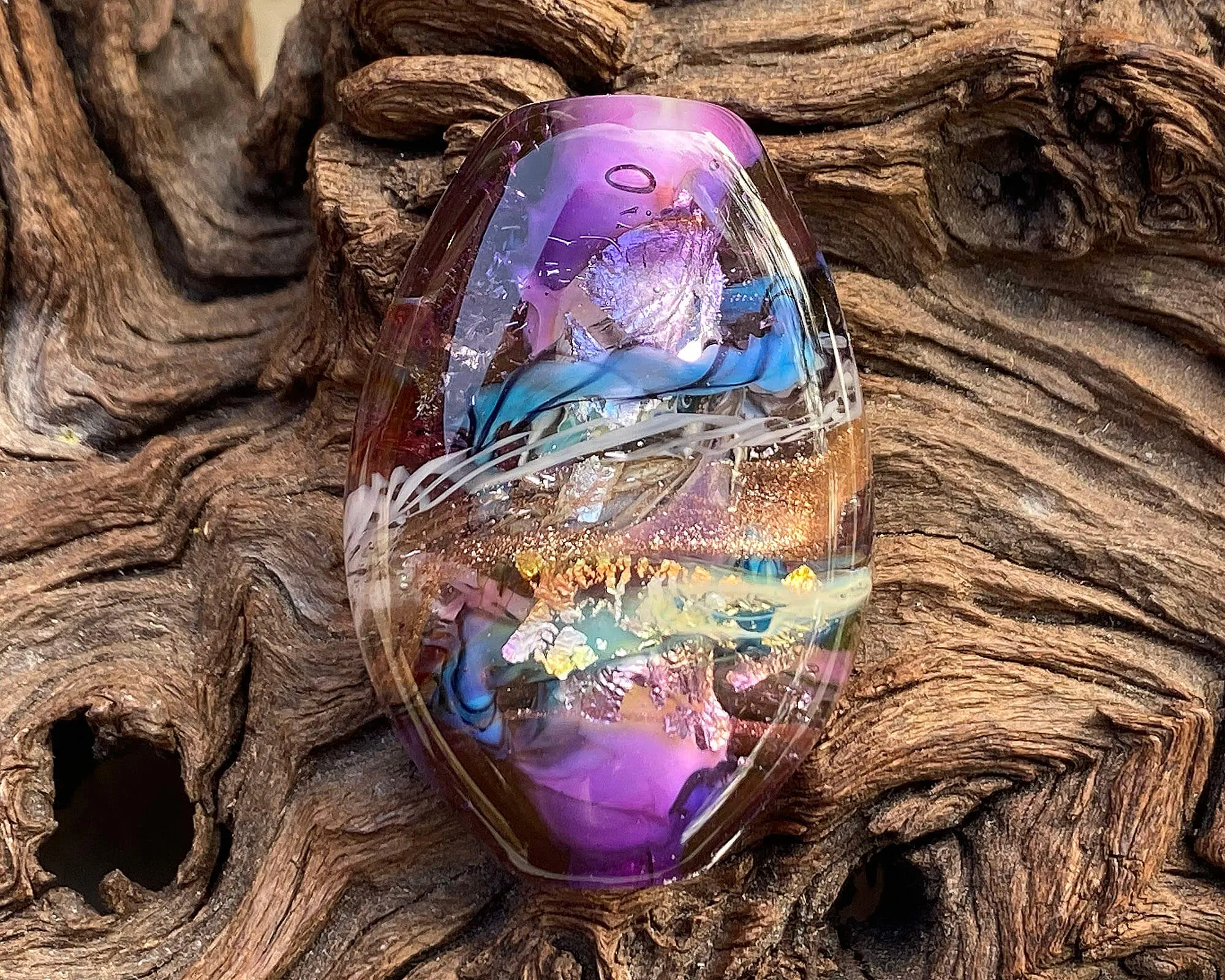 Violet Serendipity Lampwork Focal Bead SRA