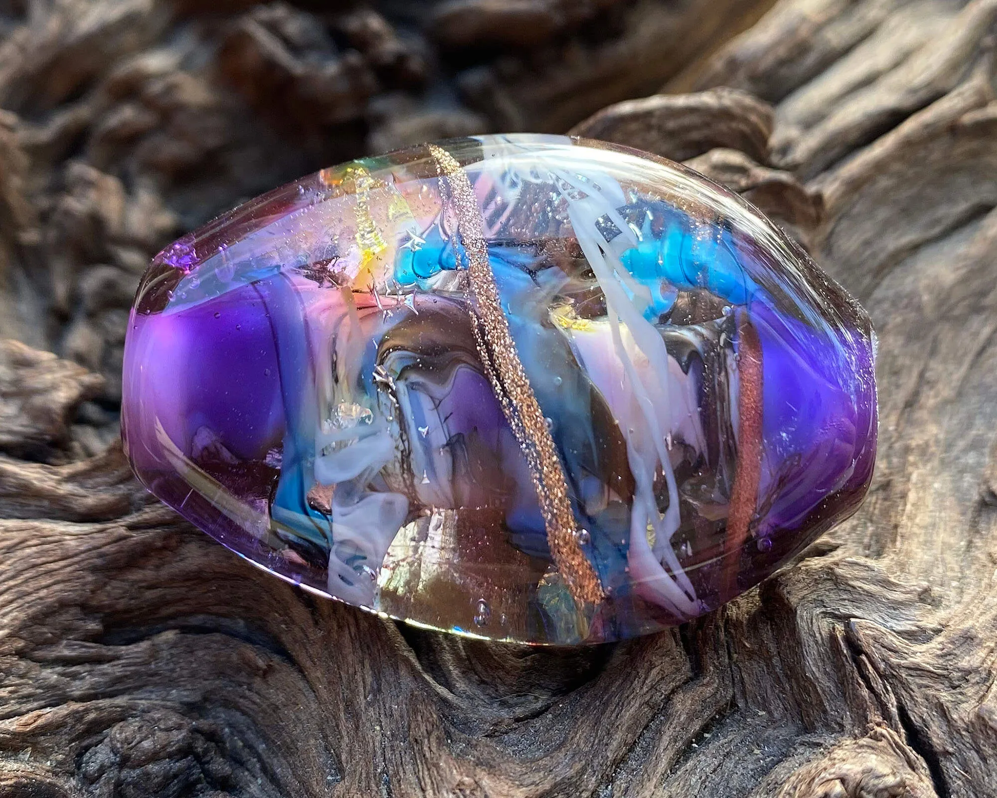 Violet Serendipity Lampwork Focal Bead SRA