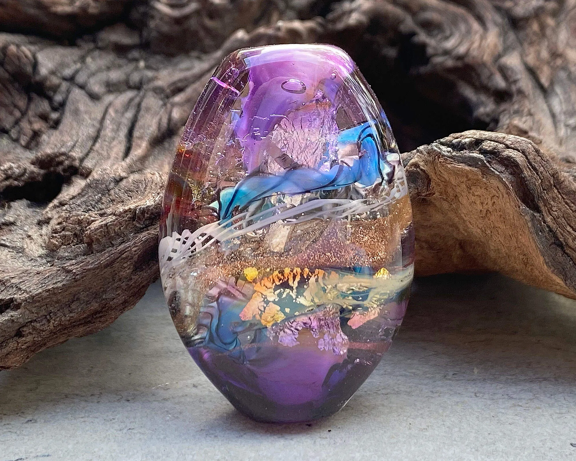 Violet Serendipity Lampwork Focal Bead SRA