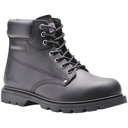 Welted Safety Boot Steel Toe Cap and Midsole Portwest work Boot SBP - FW16