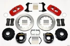 Wilwood AERO4 Rear P-Brake Kit 14.00in Red Chevy 12 Bolt w/ C-Clips