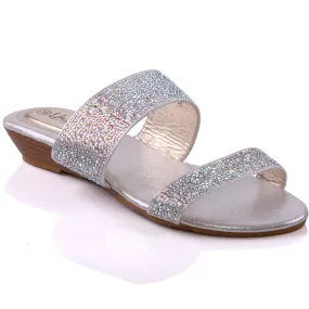 Womens ‘Ineza’ Shiny Slippers