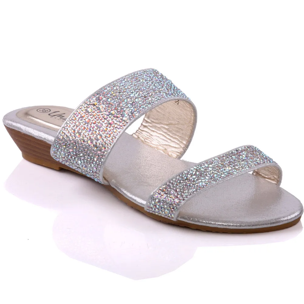 Womens ‘Ineza’ Shiny Slippers