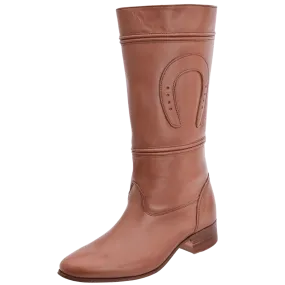 Women's Plain Tabaco with Horseshoe Escaramuza Boot